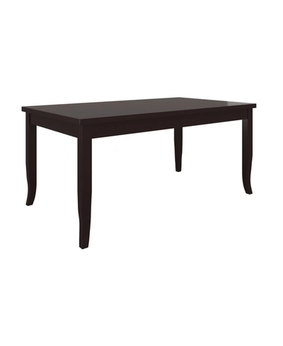 Handy Living Alecia Rectangular Butterfly Leaf Dining Table In Dark Brown