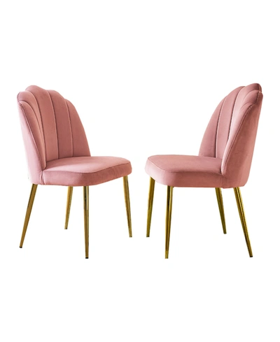 Chic Home Leverett Dining Chair - Set Of 2 In Pink
