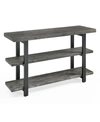 ALATERRE FURNITURE POMONA METAL AND RECLAIMED WOOD MEDIA CONSOLE TABLE