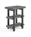 ALATERRE FURNITURE POMONA METAL AND RECLAIMED WOOD 2-SHELF END TABLE