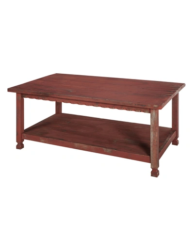 Alaterre Furniture Country Cottage 42"l Coffee Table In Red