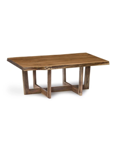 Alaterre Furniture Berkshire Natural Live Edge Wood Large Coffee Table