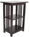 ALATERRE FURNITURE MISSION 2 SHELF END TABLE, ESPRESSO