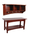 Alaterre Furniture Shaker Cottage Storage Coat Hook With Cabinet Bench Set