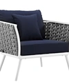 MODWAY STANCE OUTDOOR PATIO ALUMINUM ARMCHAIR