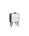 MANHATTAN COMFORT LIBERTY MID CENTURY - MODERN NIGHTSTAND 2.0 WITH 2 FULL EXTENSION DRAWERS