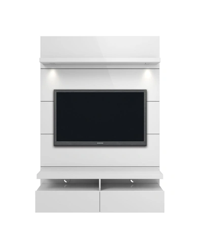 Manhattan Comfort Cabrini 1.2 Floating Wall Theater Entertainment Center In White