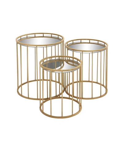 Rosemary Lane Contemporary Accent Table, Set Of 3 In Gold-tone