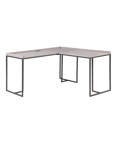 Furniture Of America Deravig L-shape Corner Desk In Gray