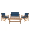 Safavieh Fontana 4pc Outdoor Seating Set