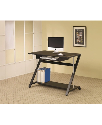Coaster Home Furnishings Hartford Computer Desk With Bottom Shelf In Black