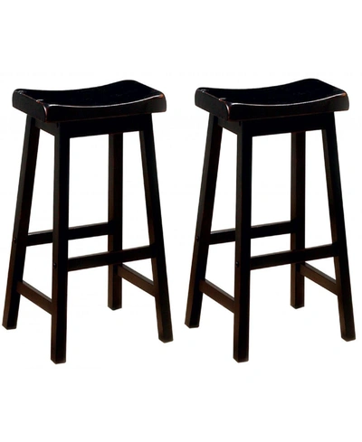 Coaster Home Furnishings Brantlee 24-inch Wooden Counter Stools (set Of 2) In Black