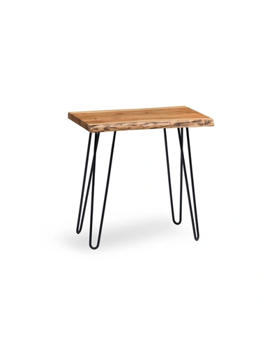 Alaterre Furniture Hairpin Natural Live Edge End Table