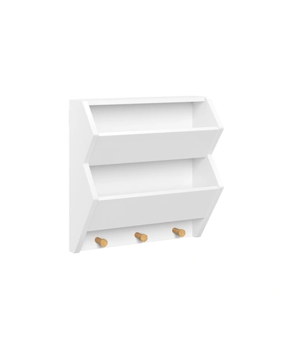 Riverridge Home Kids Catch-all Wall Shelf With 3 Hooks In White