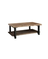 ALATERRE FURNITURE POMONA 42" METAL AND RECLAIMED WOOD COFFEE TABLE