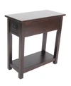 ALATERRE FURNITURE MISSION CHAIRSIDE TABLE, ESPRESSO