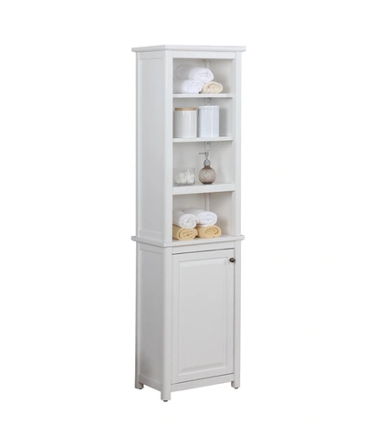 Alaterre Furniture Alaterre Dorset Bathroom Storage Tower With Open Upper Shelves And Lower Cabinet