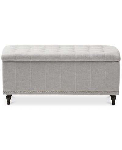 Furniture Kaylee Button-tufted Storage Ottoman Bench In Greyish Beige