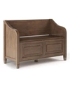 Simpli Home Connaught Solid Wood Entryway Storage Bench
