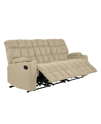 Handy Living Prolounger Wall Hugger Storage 3 Seat Reclining Sofa