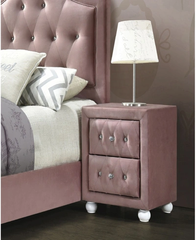 Acme Furniture Reggie Nightstand In Pink