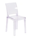 CLICKHERE2SHOP OFFEX GHOST CHAIR IN TRANSPARENT CRYSTAL WITH SQUARE BACK