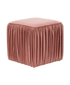 Tov Furniture Morgan Pleated Ottoman In Mauve