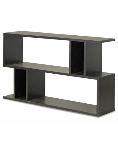 Furniture Rongo 2 Shelf Modern Bookshelf In Dark Brown