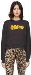Ganni Isoli Logo Cotton-blend Sweatshirt In Phantom