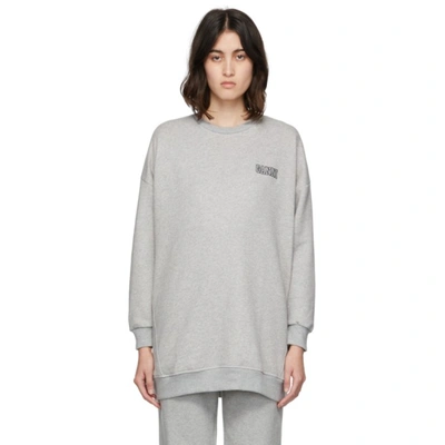 Ganni Software Recycled-cotton Blend Jersey Sweatshirt In Grey
