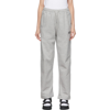 Ganni Isoli Cotton-blend Jersey Sweatpants In Grey