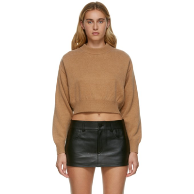 Alexander Wang Layered Tulle And Stretch-knit Jumper In Neutrals