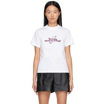 Stella Mccartney White T-shirt With Logo Print In Default Title