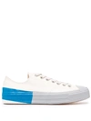 MSGM TAPE DETAIL COATED CANVAS SNEAKERS