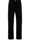 Carhartt Corduroy Straight-leg Trousers In Black