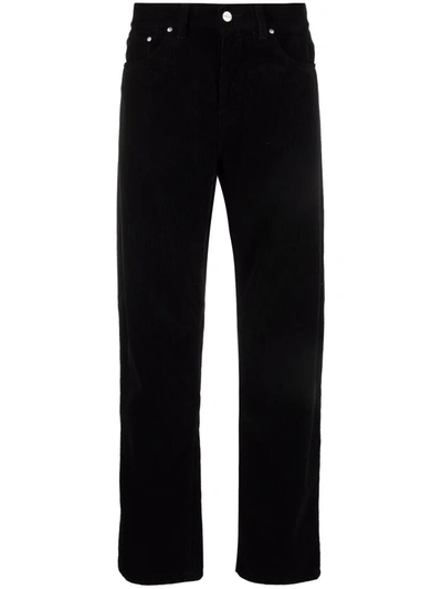 Carhartt Corduroy Straight-leg Trousers In Black