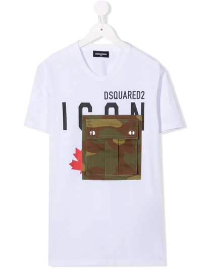 Dsquared2 Teen Icon-print T-shirt In White