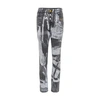 Off-white X Pablo Tomek Print Straight Leg Jeans In Black White