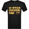 G-star Originals Logo Organic Cotton T-shirt In Black In Black