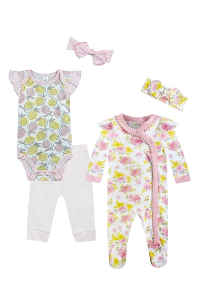 Baby Kiss Babies' Cotton Layette Set In Pink
