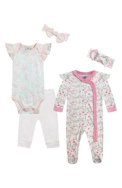 Baby Kiss Babies' Cotton Lounge Layette Set In Pink