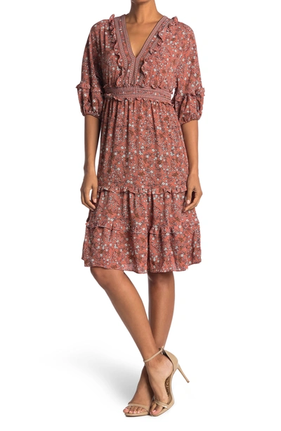 Max Studio V-neck Empire Waist Dress In Maulgsda | ModeSens
