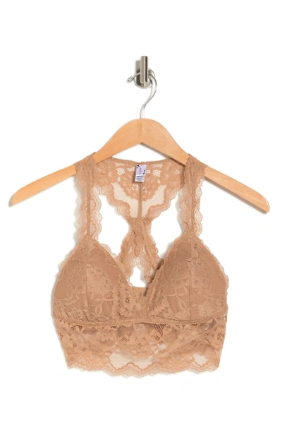 Wishlist Floral Lace Bralette In Milk Tea