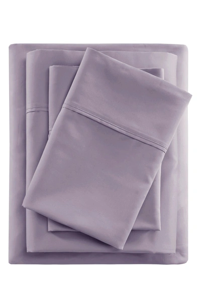 Beautyrest 600 Thread Count Cooling Cotton Rich Sheet Set In Purple