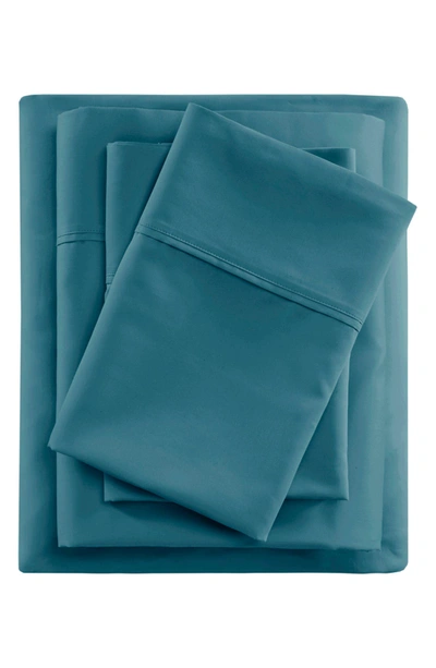 Beautyrest 600 Thread Count Cooling Cotton Rich Sheet Set In Teal