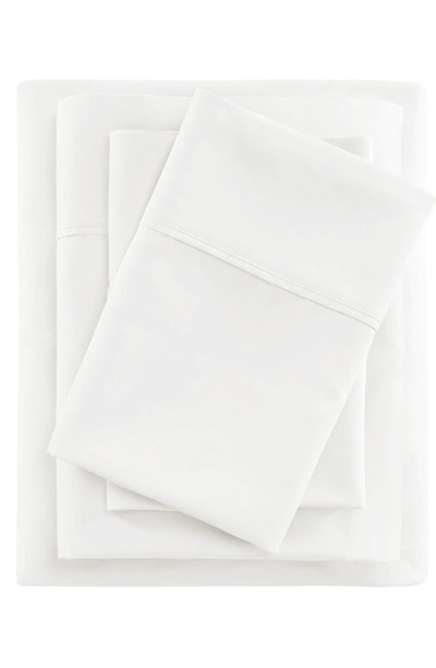 Beautyrest 400 Thread Count Wrinkle Resistant Cotton Sateen Sheet Set In White