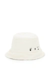 OFF-WHITE REVERSIBLE BUCKET HAT WITH LOGO,OWLB021F21FAB003 6110