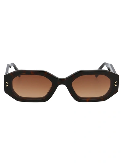 Mcq By Alexander Mcqueen Mcq Alexander Mcqueen Rectangular Frame Sunglasses In Brown