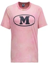 M Missoni Pink Jersey T-shirt With Logo Print In Multicolor