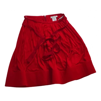 Pre-owned Celine Mini Skirt In Red